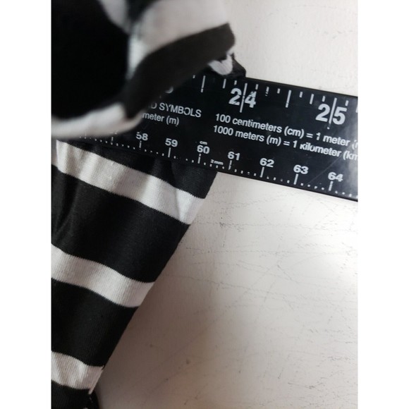 Nemidor Midi Dress Black white Striped 24W Stretch pockets NEW - Picture 6 of 9